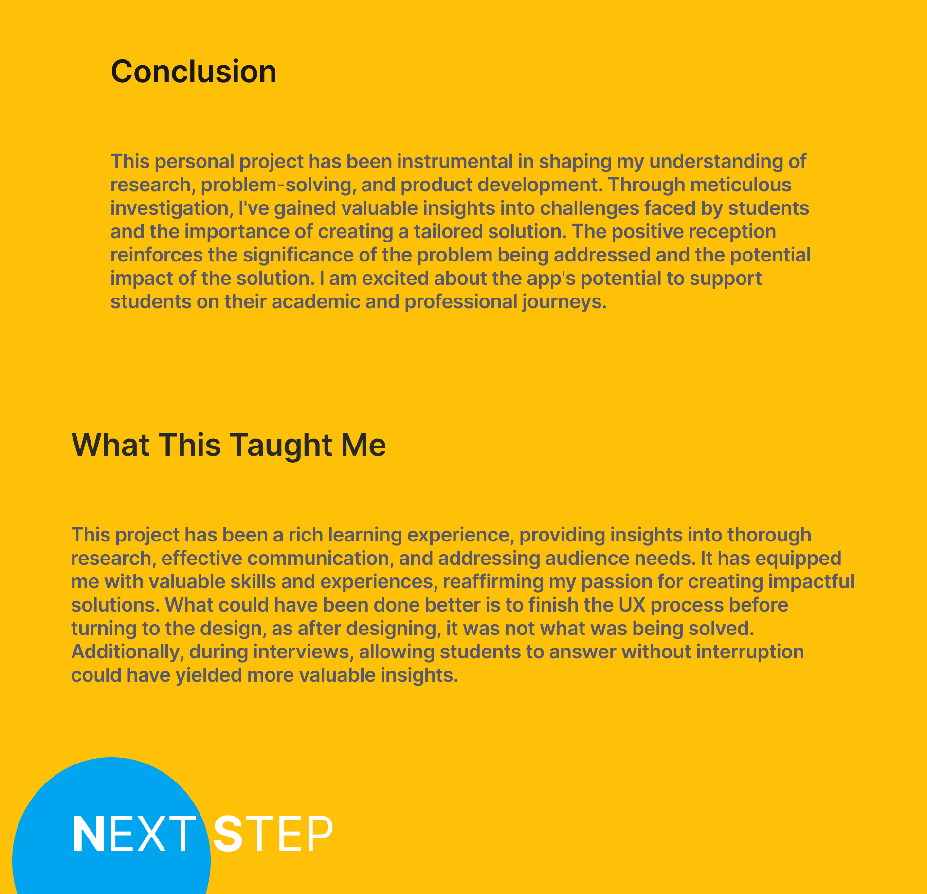 Next Step jobs and opportunities screens